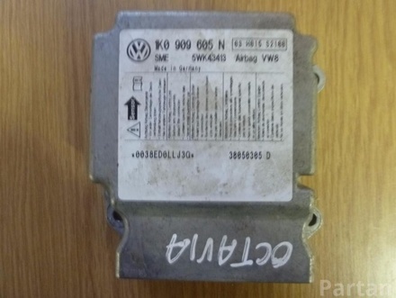 VOLKSWAGEN 1K0 909 605 N / 1K0909605N GOLF V (1K1) 2005 Unidad de control de airbag