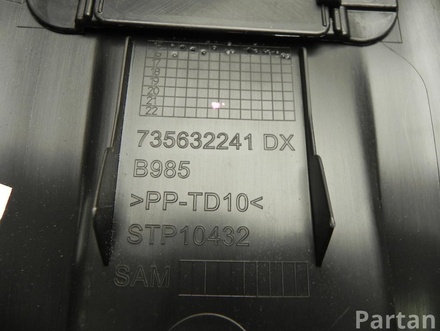 JEEP 735632241 DX / 735632241DX RENEGADE Closed Off-Road Vehicle (BU) 2016 Lining, pillar b Upper right side