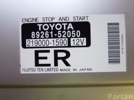 TOYOTA 89261-52050 / 8926152050 YARIS (_P13_) 2011 Control unit for engine