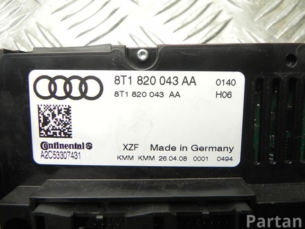 AUDI 8T1 820 043 AA / 8T1820043AA A4 (8K2, B8) 2009 Automatic air conditioning control