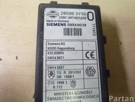 NISSAN 285963Y500 X-TRAIL (T30) 2002 Control unit, Keyless System