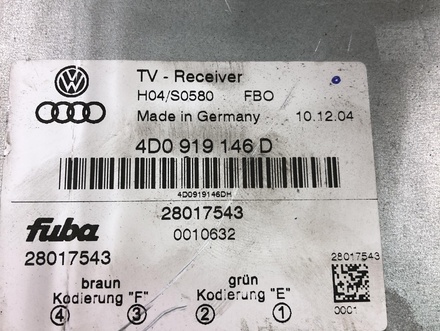 AUDI 4D0919146D A4 (8EC, B7) 2008 TV receiver (tuner)