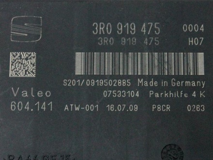 SEAT 3R0919475 EXEO (3R2) 2009 Unité de contrôle pour systèmes de stationnement