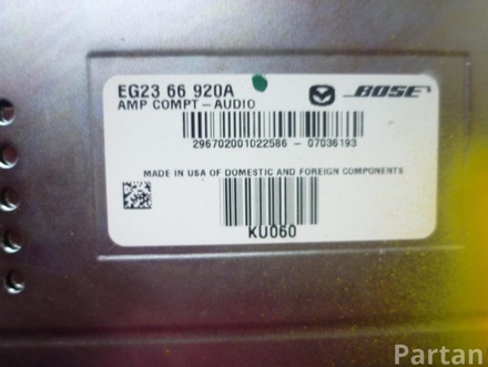 MAZDA EG2366920A CX-7 (ER) 2007 Audio Amplifier